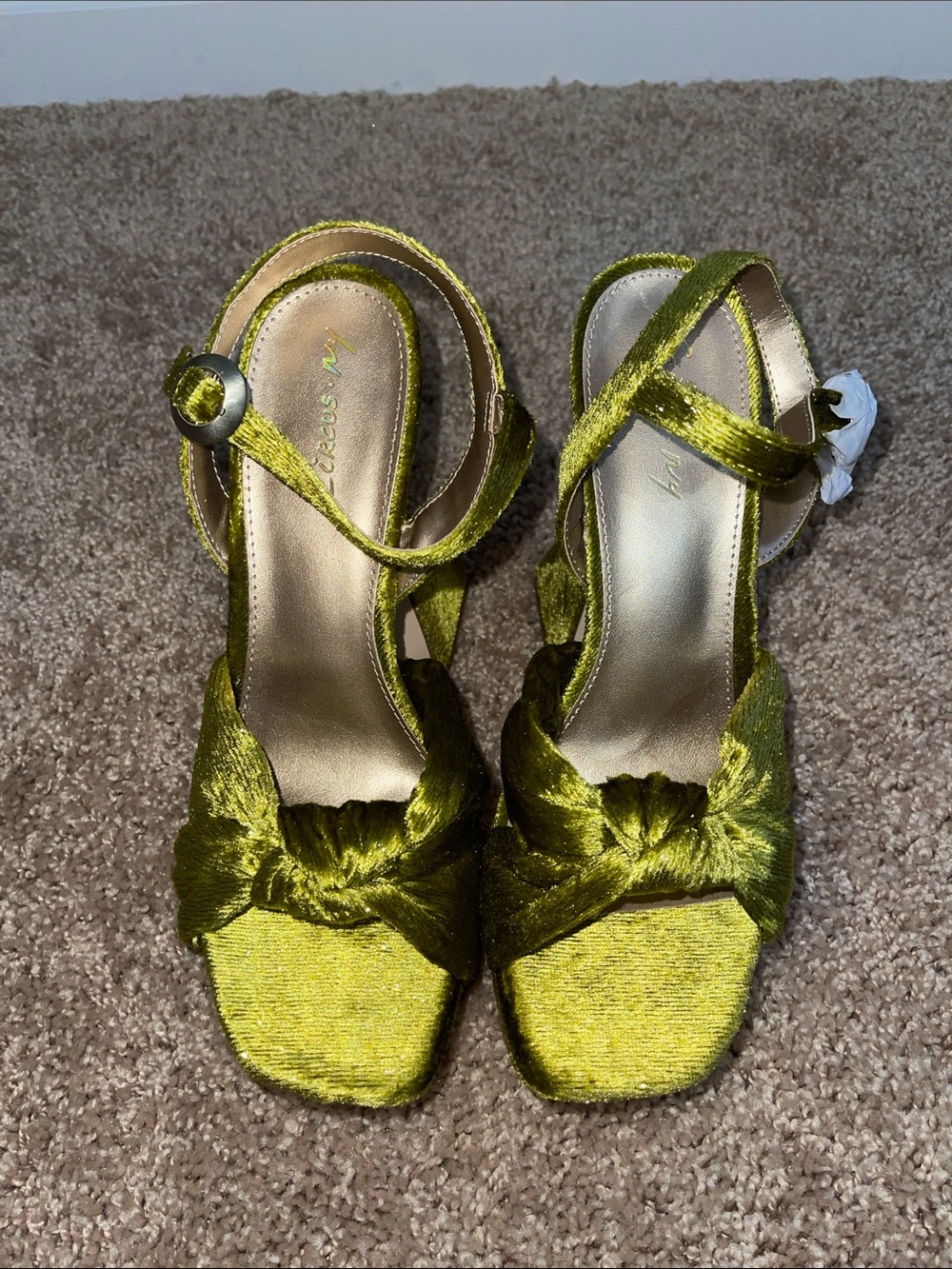 Circus by Sam Edelman Olive Velvet Knot Platform Sandals - Picture 2 of 5